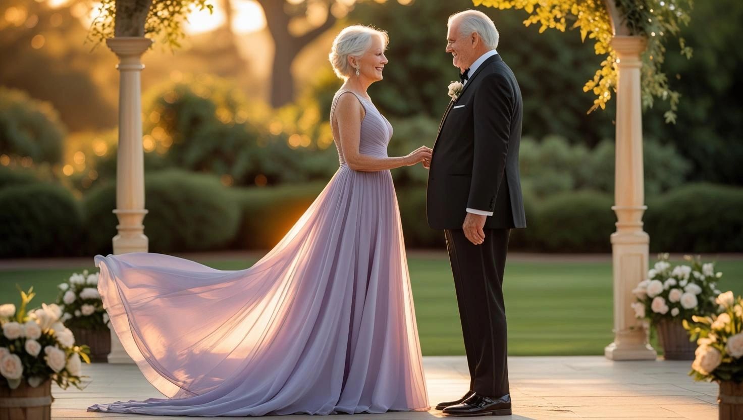 couple renewing their wedding vows