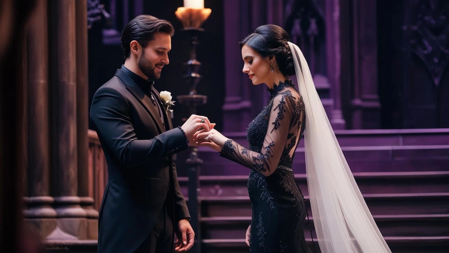 Gothic Style Wedding Vows For Bride & Grooms In Eastern WA